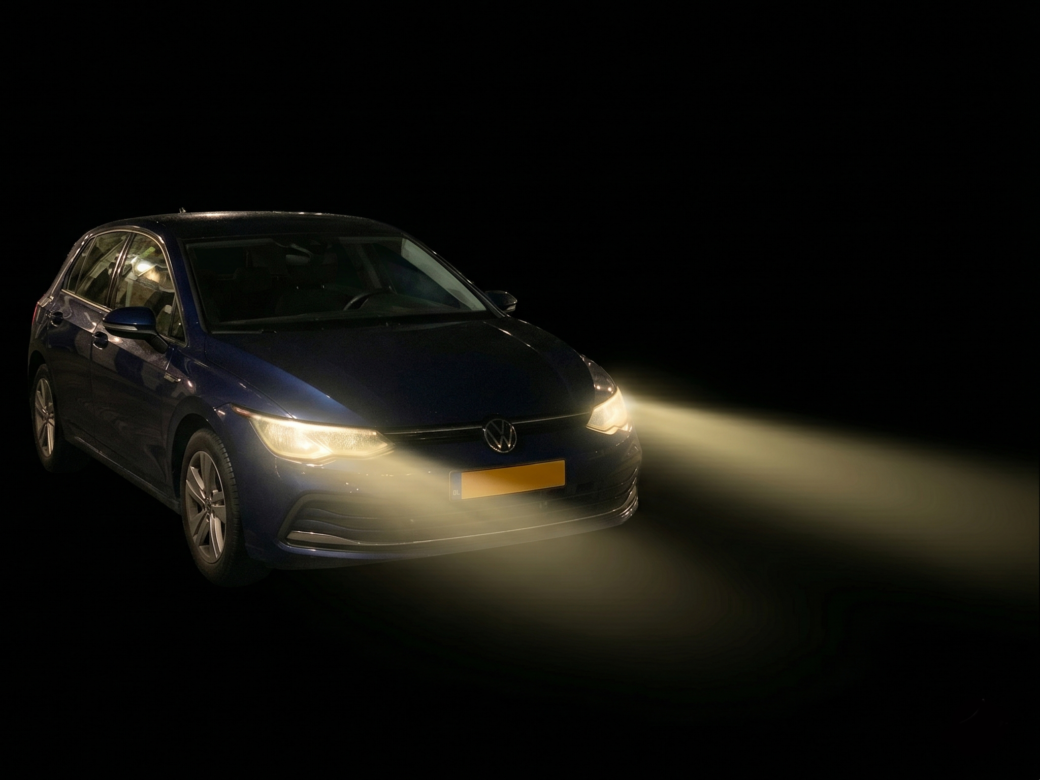 Doffe koplamp voor behandeling